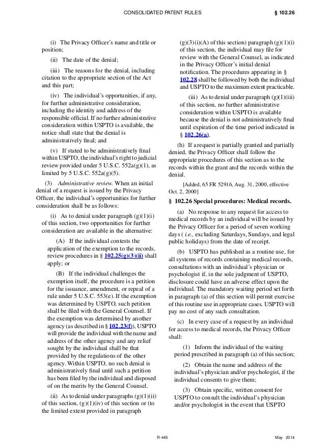 Consolidated Patent Rules Manual of Patent Examining Procedure Title