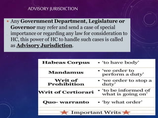 ADVISORY JURISDICTION
 