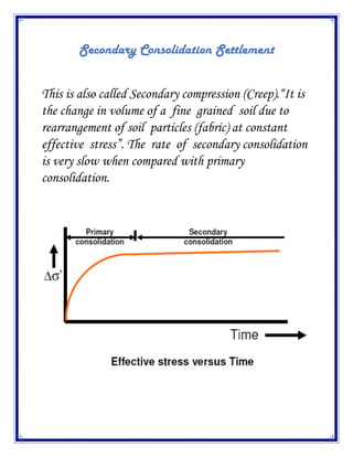 Secondary Compression Consolidation | PDF
