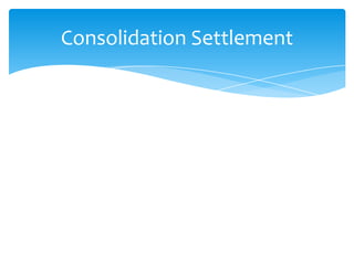 Consolidation Settlement
 