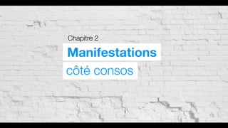 Chapitre 2
Manifestations
côté consos
 