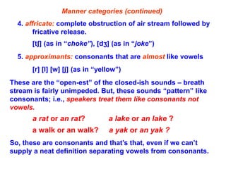Affricatives Examples consonants.ppt
