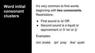 Consonants positional variation, processes & strategies | PDF