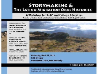 2013 teacher workshop featuring Charlie Thompson’s Border Odyssey project.
 