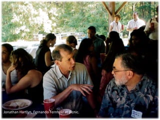 Jonathan Hartlyn, Fernando Fernholz at picnic.
 