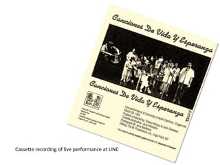 Cassette recording of live performance at UNC
 