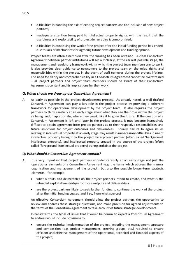 Consortium agreement template