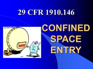 CONFINED
SPACE
ENTRY
29 CFR 1910.146
 