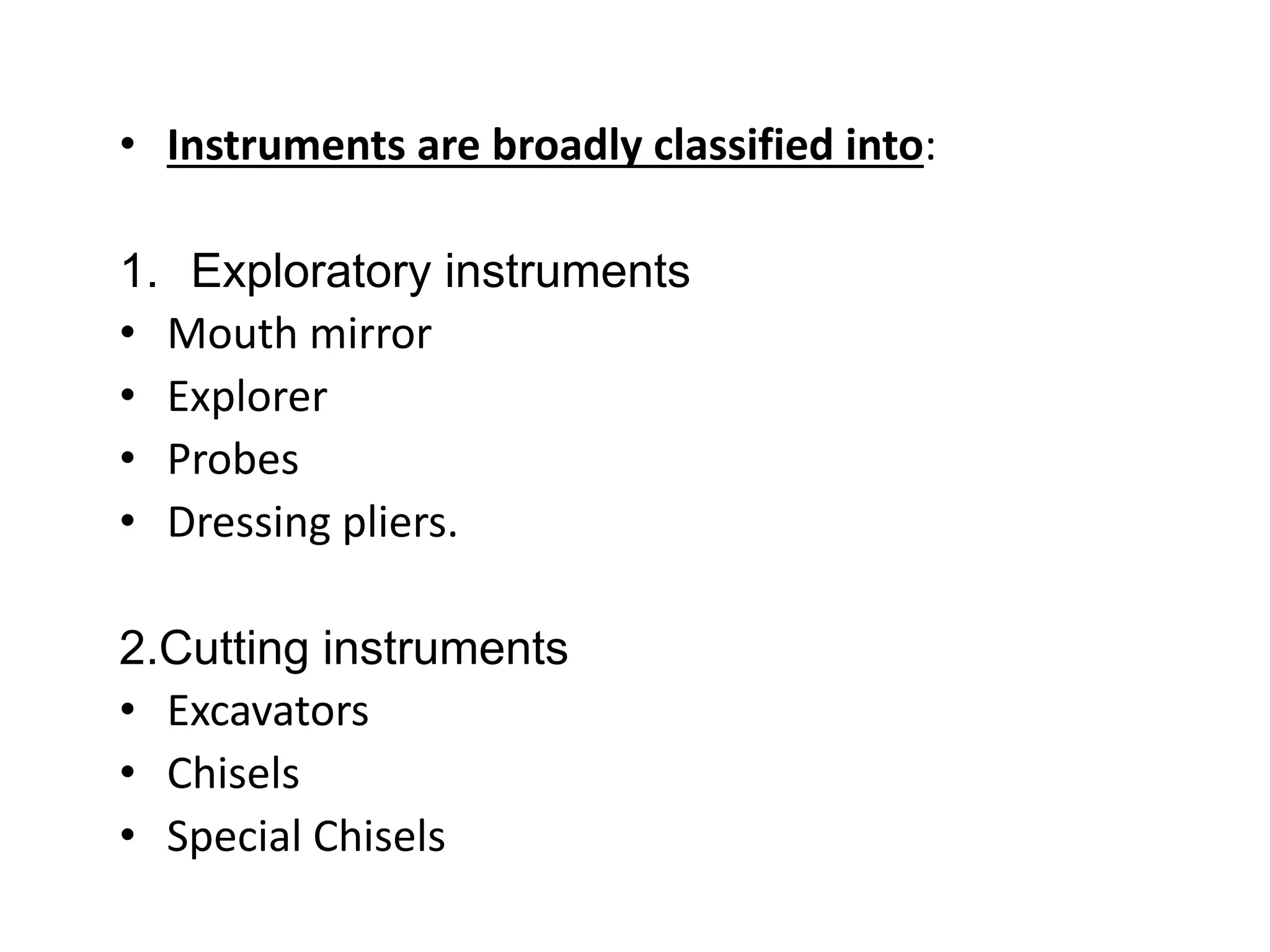 Instruments used in Conservative Dentistry | PPTX