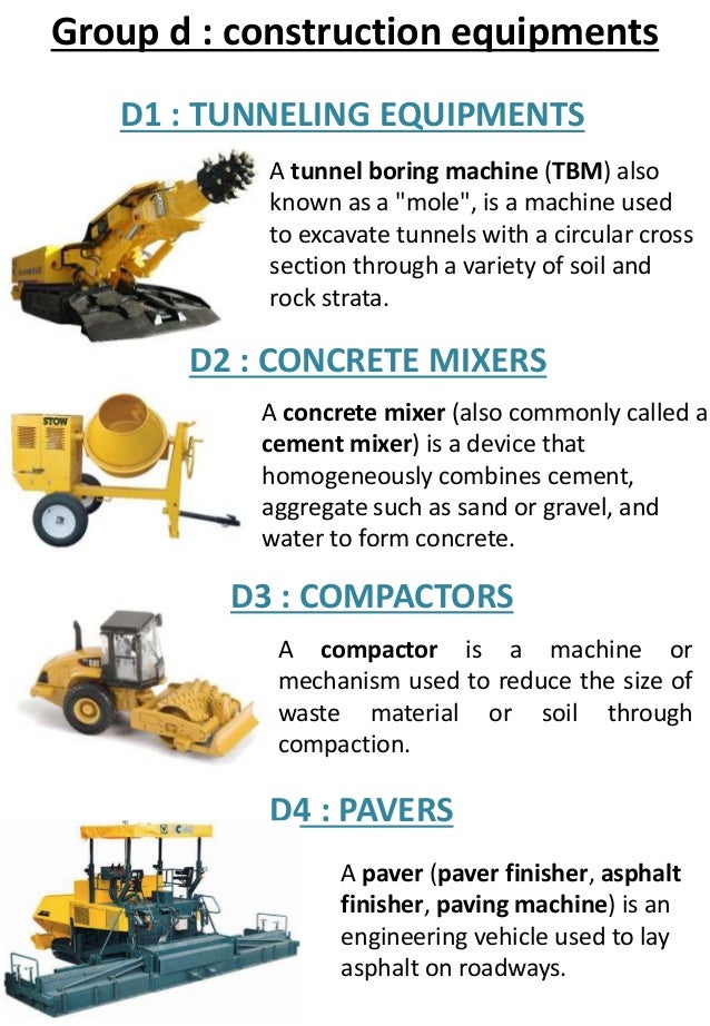 CONSTRUCTION EQUIPMENTS