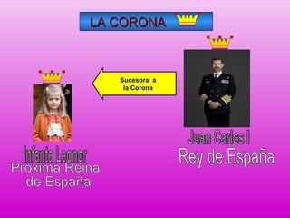 LA CORONALA CORONA
Sucesora a
la Corona
 