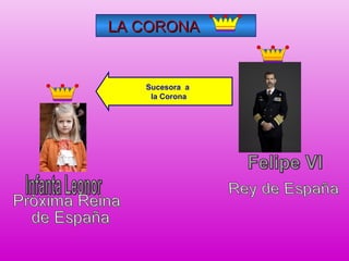 LA CORONALA CORONA
Sucesora a
la Corona
 