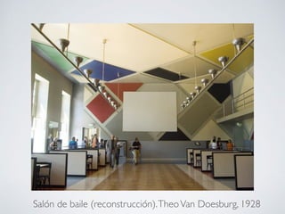 Salón de baile (reconstrucción).TheoVan Doesburg, 1928
 