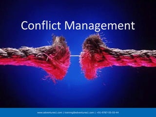 www.edventures1.com | training@edventures1.com | +91-9787-55-55-44
Conflict Management
 