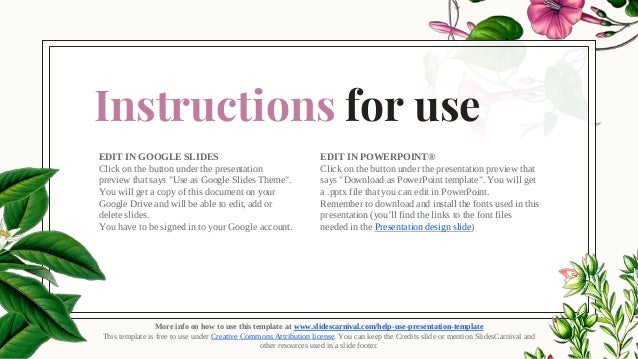 garden template for ppt or google slides