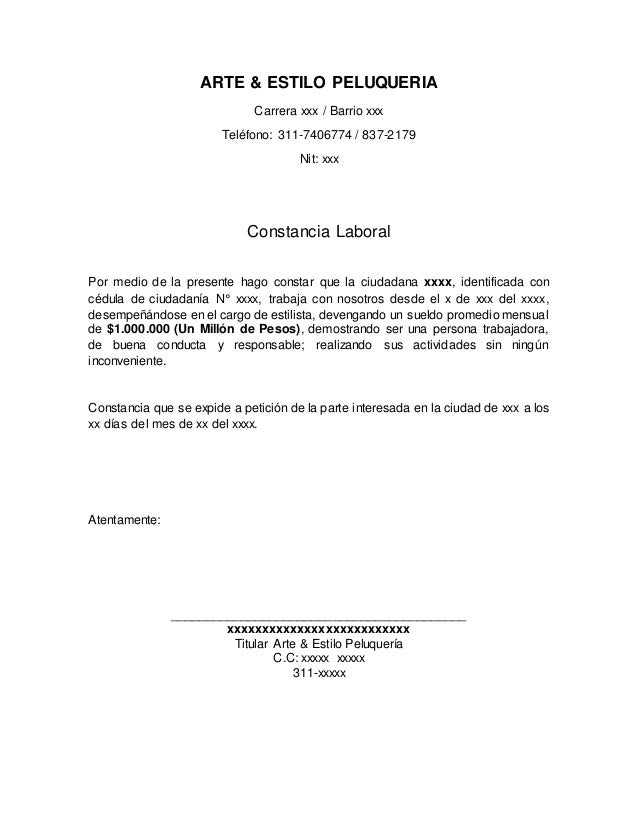 Constancia laboral