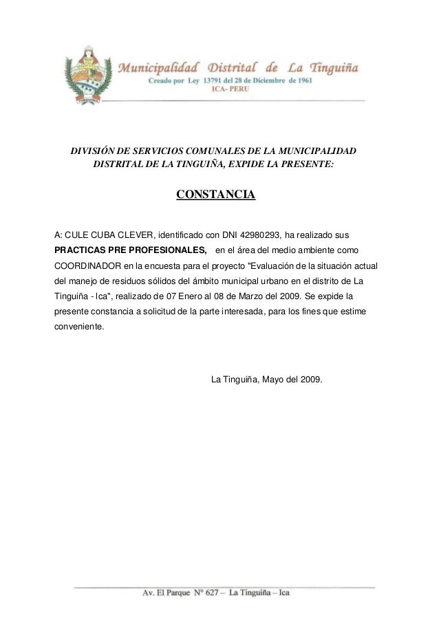 Constancia De Trabajo Barrio Adentro  kulturaupice