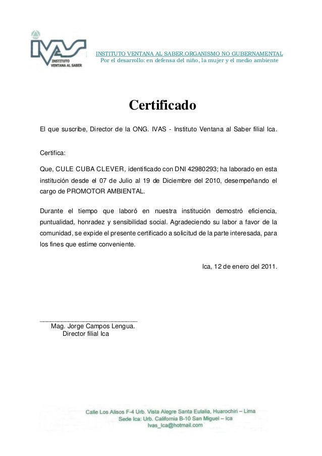 Constancias de trabajo