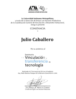 Transferencia de Tecnología Julio Cesar Caballero 