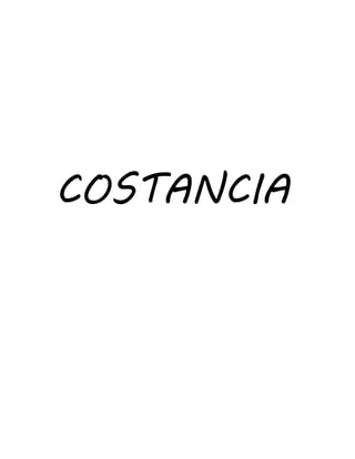 COSTANCIA  