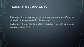 constant in C | PPTX