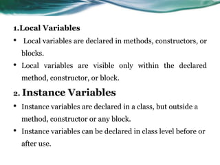 Constant a,variables and data types | PPTX