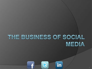The Business of Social Media 1 