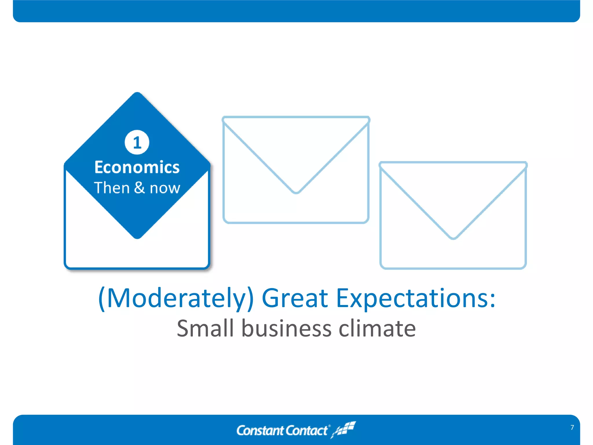 7
(Moderately) Great Expectations:
Small business climate
© Constant Contact 2016
 