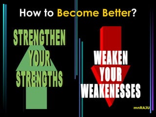 How to Become Better?




                    mnRAJU
 