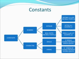 Constants in C | PPT | Programming Languages | Computing