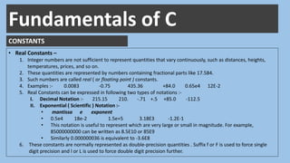 Constants variables data_types | PPT