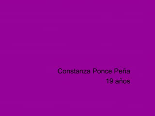 Constanza Ponce Peña 19 años 