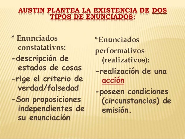 Constatativos y realizativos