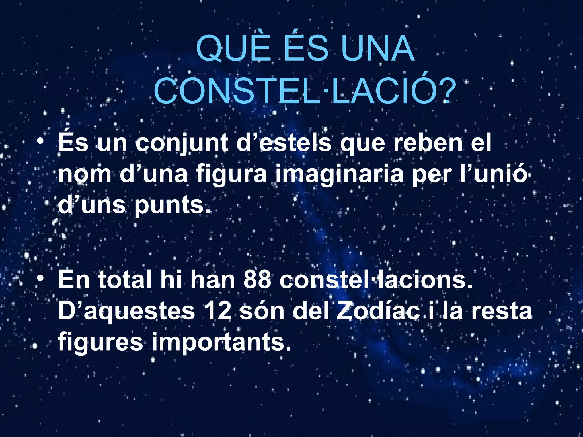 Constel.lacions | PPT