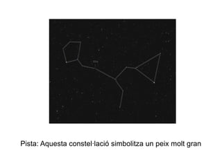 Pista: Aquesta constel·lació simbolitza un peix molt gran
 