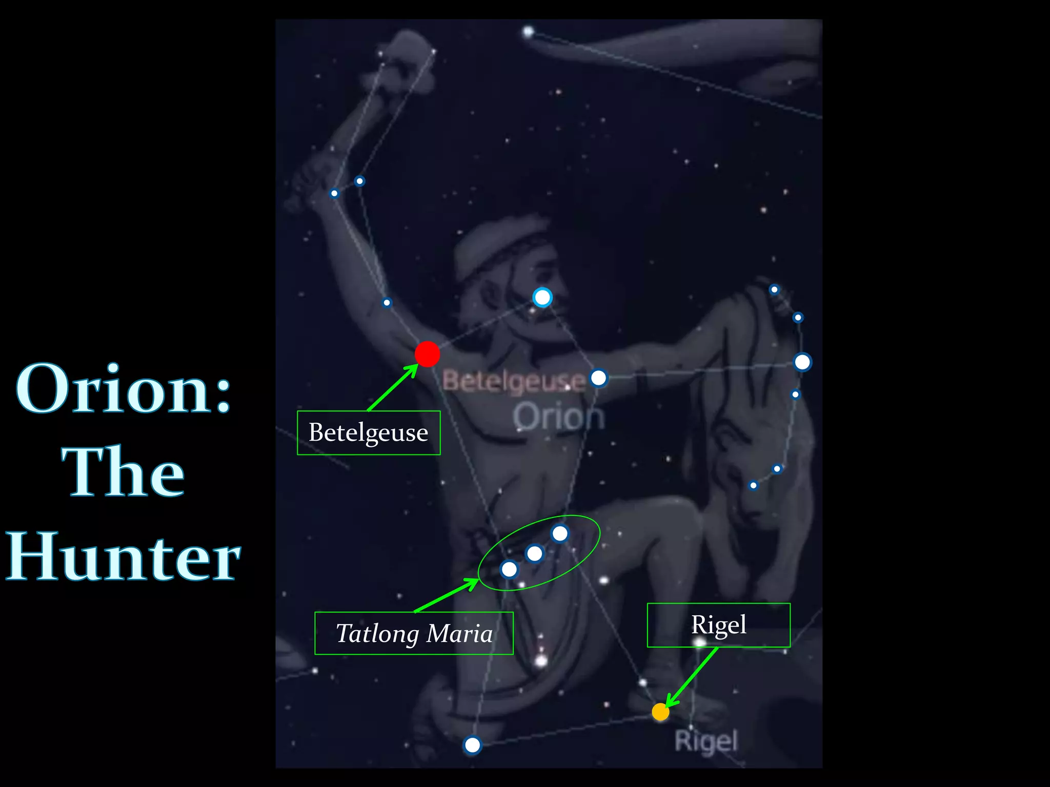 Betelgeuse
RigelTatlong Maria
 