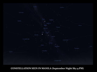 CONSTELLATION SEEN IN MANILA (September Night Sky 9 PM)
 
