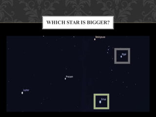 WHICH STAR IS BIGGER?
 