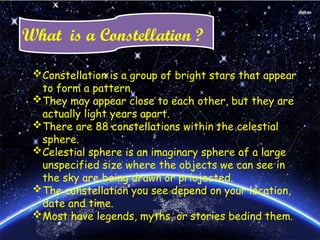 CONSTELLATIONS lesson for the grade 9 students | PPTX