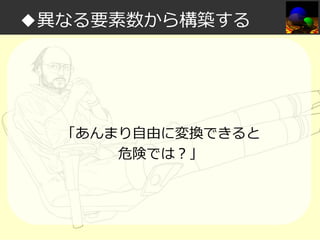 ◆異なる要素数から構築する

「あんまり自由に変換できると
危険では？」

 