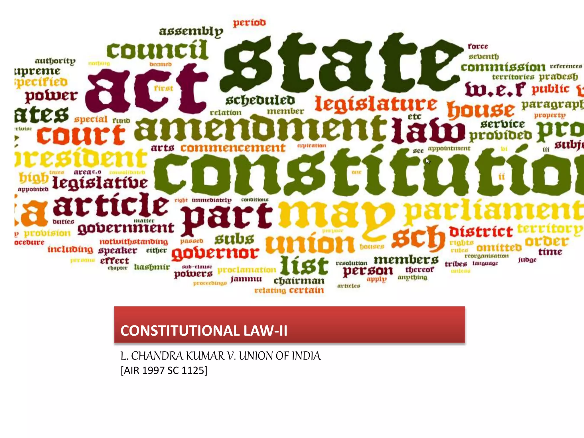 L.Chandra Kumar v. Union of India PPT