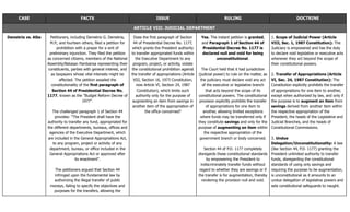 Facts Issue Ruling Doctrine constitutional law on the judicial power | PDF