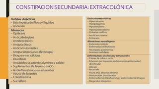 CONSTIPACIONSECUNDARIA:EXTRACOLÓNICA
 