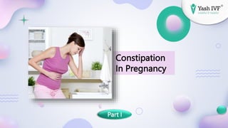 Part I
Constipation
In Pregnancy
 