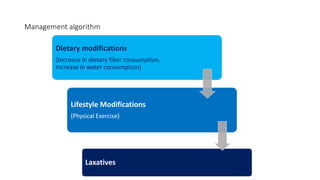 Constipation Modifications Constipation treatment | PPTX | Digestive Disorders | Diseases and ...