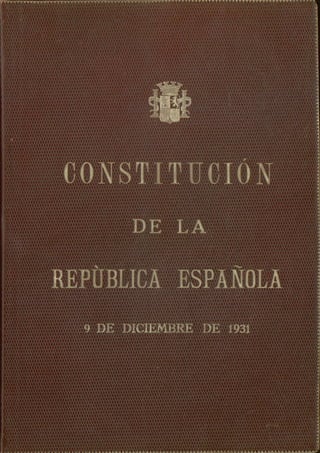Constitución Republicana 1931