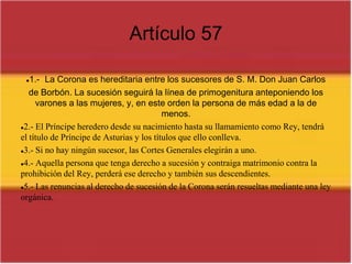 3.- La persona del Rey es inviolable y no está sujeta a responsabilidad.