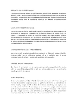 Constitución de sociedad colectiva