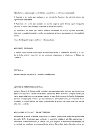 Constitución de sociedad colectiva