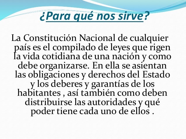Constitución nacional 5° A Constitución nacional 5° A